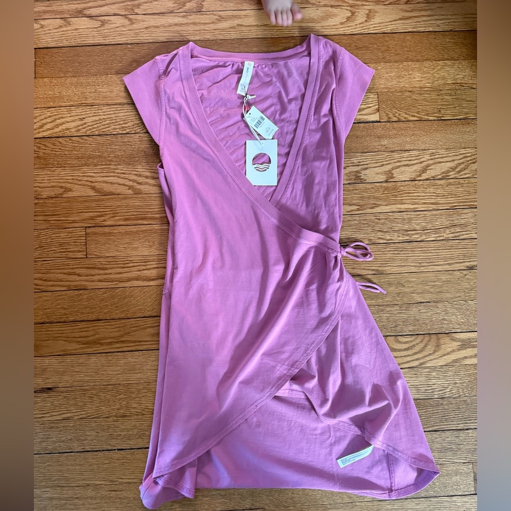 Anthropologie Daily Practice Montauk V-Neck Mini Wrap Dress - Size XS Petite